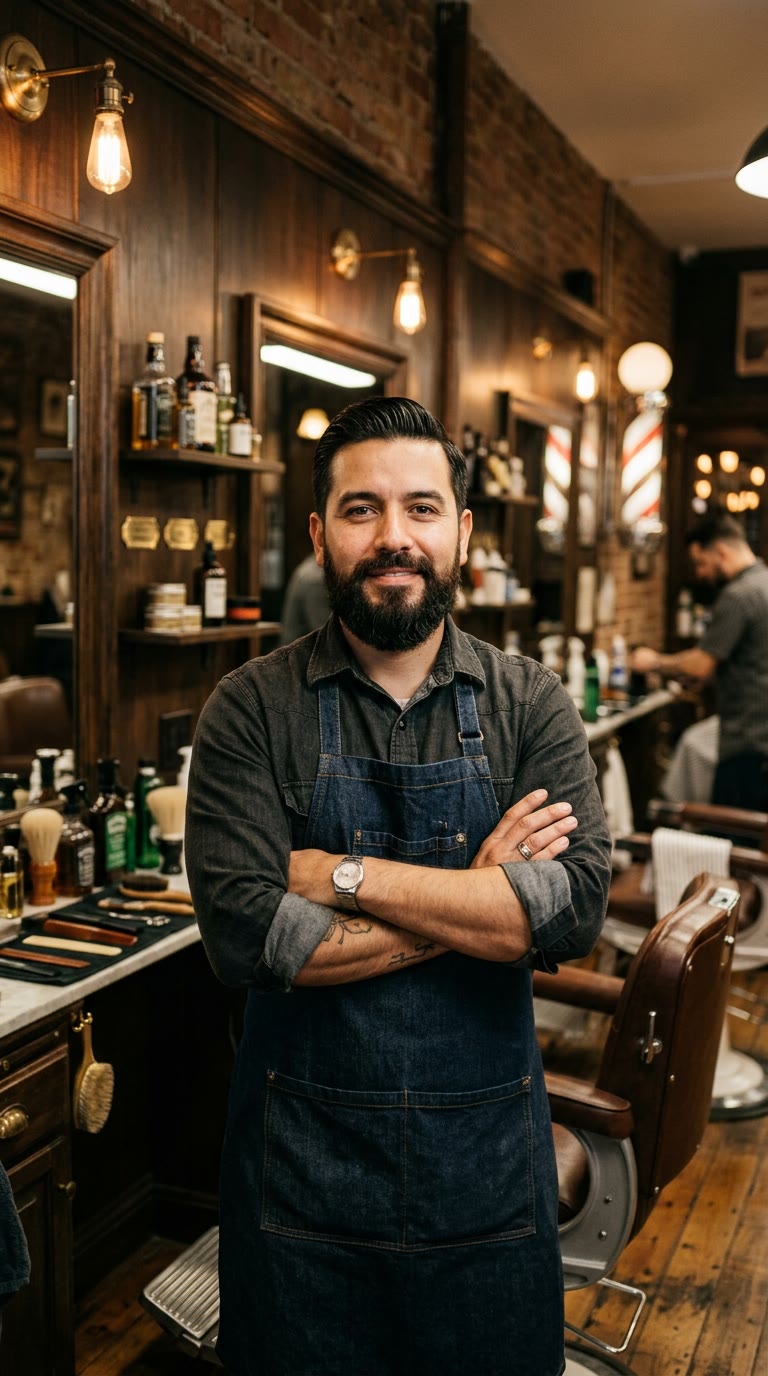 Facundo Larre, barbero a cargo de El Faro